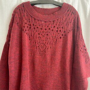 Free People red tunic sweater, size Small